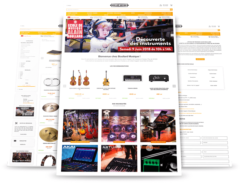 Site e-commerce Boullard Musique